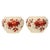 Large Antique Flower Pots Cachepots with Floral Decor, Set of 2 For Sale - Image 9 of 18