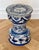 Vintage Hand-Painted Blue & White Ceramic Garden Stool For Sale - Image 9 of 9