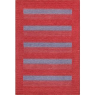 Pasargad Home Gramercy Red/Blue Area Rug- 5' 4'' X 7'11'' For Sale