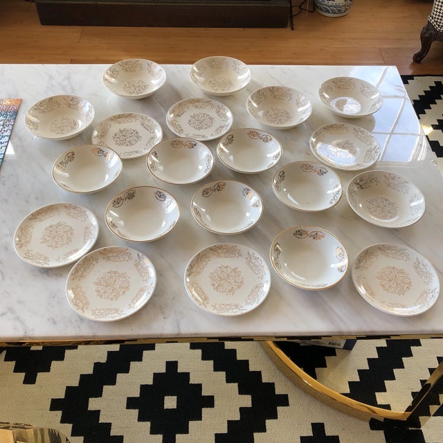 Vintage Ceramic Gilded Flowers Bride Collection - Set of 20 For Sale - Image 10 of 10