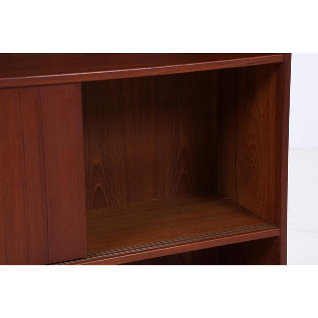 Vintage Teak Shelving Unit with Sliding Doors, 1960s For Sale - Image 11 of 15