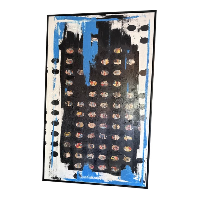 Massive 7-Foot Contemporary Mixed Media Pop Art Painting by Sydney Edmunds - Comic Targets For Sale