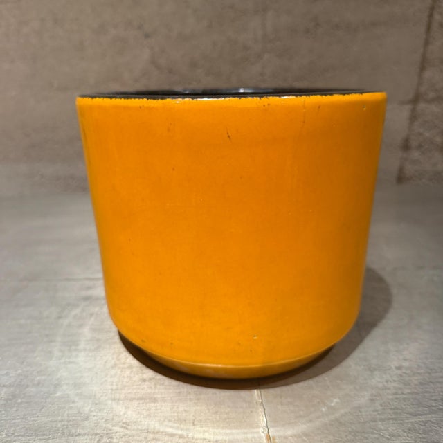 Orange Small Mid Century Modern Pottery Orange Planter John Follis Gainey Era For Sale - Image 8 of 15