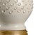 The cream glazed finish, shapely body and hand textured design pattern of the italian ceramic create an alluring table...