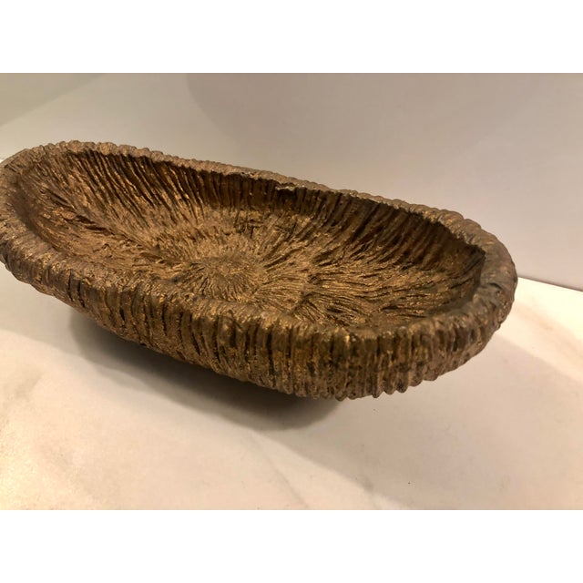 Abstract 1950s Gold Brutalist Style Decorative Bowl For Sale - Image 3 of 8