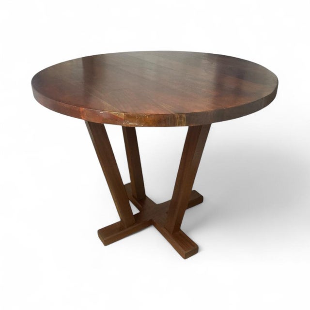 Circular Mahogany Dining or Restaurant Table, 2000 For Sale - Image 12 of 12
