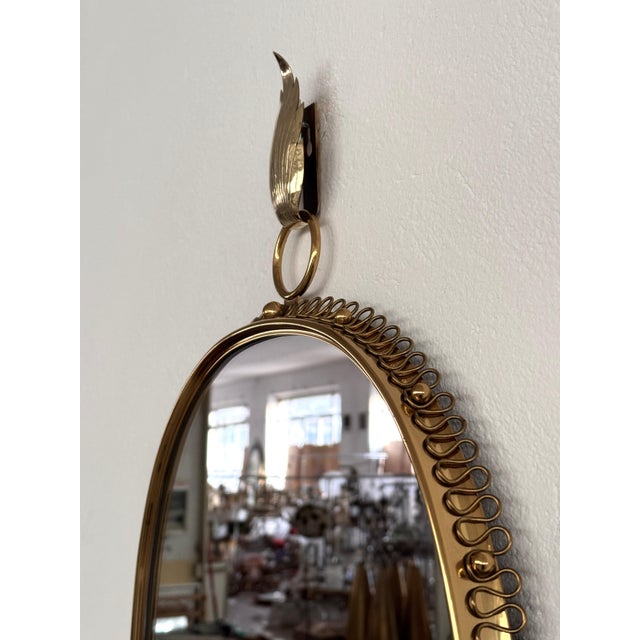 Gold Large Wall Mirror in Brass by Josef Frank for Svenskt Tenn, 1960s For Sale - Image 8 of 18