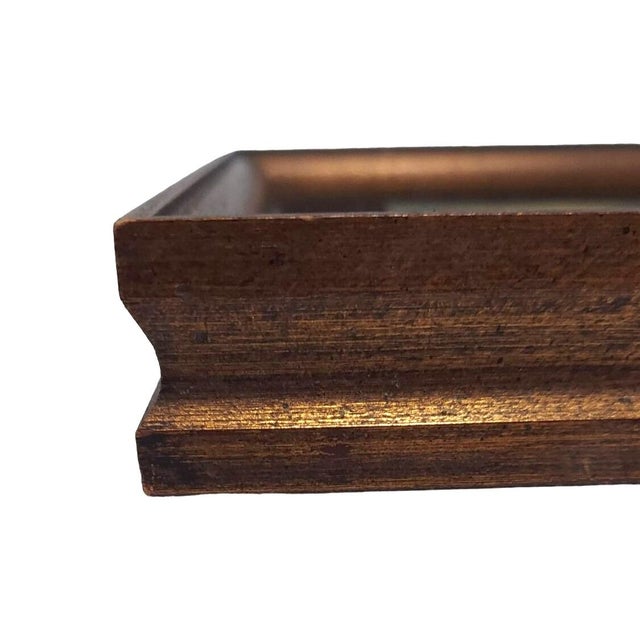 Vintage Hanging Art 2 Prints Green Velvet Florentine Style Gold Framed 10 X 13 Inches For Sale - Image 10 of 10