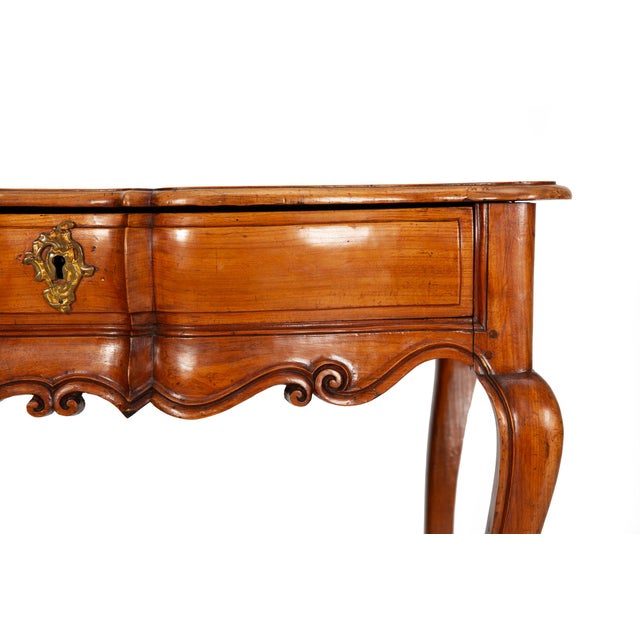 Red French Provincial Antique Cherrywood Writing Table, Mid-18th Century For Sale - Image 8 of 18
