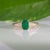 2020s 1Ct Zambian Emerald Ring With Earth-Mined Diamond Accents: Solid 14k Gold, 7x5mm, Size 6.75 For Sale - Image 5 of 9
