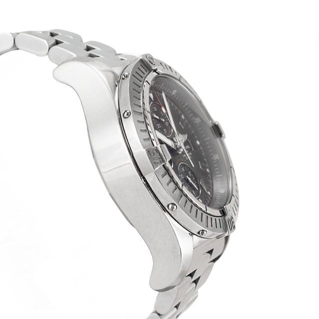Modern Breitling Super Avenger 48mm A13370 Black Dial Stainless Steel Automatic Watch For Sale - Image 3 of 9