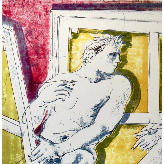 Hans Erni Le Peintre Et Son Modele (The Painter And His Model) Circa 1960 Reproduction Print For Sale - Image 4 of 6