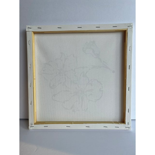 2020s Original Black and White Flower Painting For Sale - Image 5 of 5