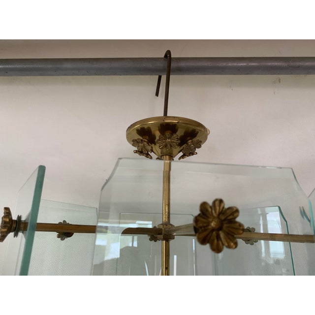 Art Deco Large Wall Lamps and Chandelier with 12 Lamps, 1970s, Set of 3 For Sale - Image 15 of 18