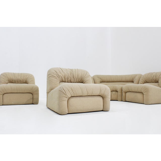 Vintage Italian Curved Modular Sofa, 1970s, Set of 5 For Sale - Image 10 of 11