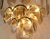 Five-tier high-quality italian chandelier made of brass with 33 round faceted glass discs. dimension: diameter: 62 cm...