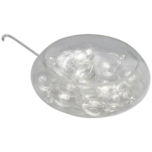 Cut Glass Punch Bowl Set of 14 From Italy