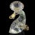 Glass Antique Barovier Toso Murano Crystal Clear Gold Flecks Italian Art Glass Duck Candlestick Sculpture For Sale - Image 7 of 10
