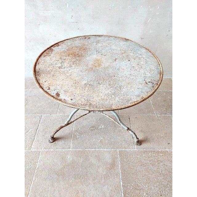 Antique Wrought Iron Garden Table, 1890s For Sale - Image 3 of 10