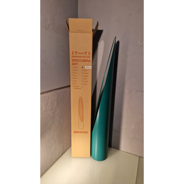 Model Unghia Nail Lipstick Floor Mirror in Petrol Green For Sale - Image 12 of 15