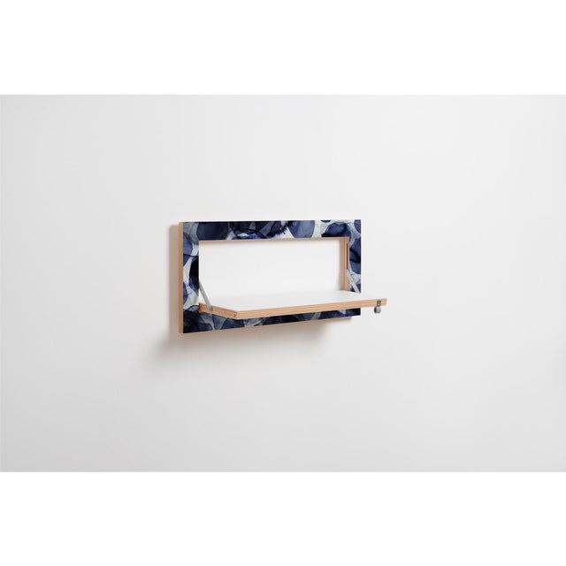 60×27-1 Fläpps Shelf in Bubbles Indigo by Pattern Studio for Ambivalenz For Sale - Image 4 of 5