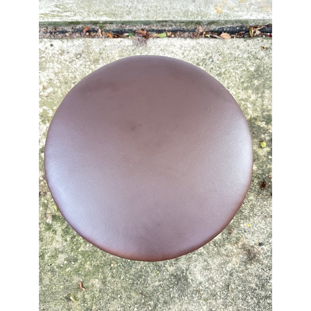 1960s Mid-Century Italian Gilded Metal Storage Ottoman / Vanity Stool - Newly Upholstered For Sale - Image 9 of 12
