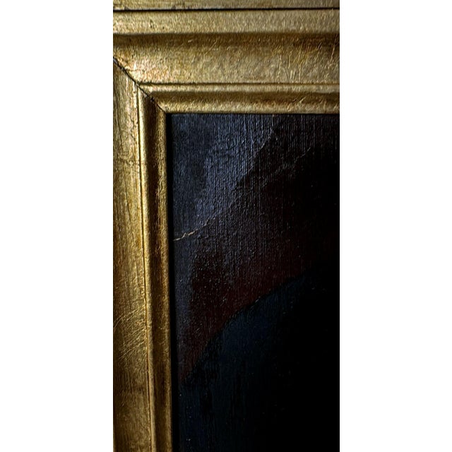 Mid 20th Century Italian Figurative Oil on Canvas Portrait of a Young Woman With Giltwood Frame For Sale - Image 15 of 18
