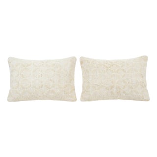 Turkish Wool Lumbar Kilim Pillow Cover 16'' X 24'' - Set of Two For Sale