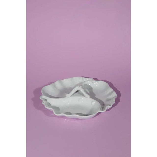 Vintage Limoges Porcelain Shell Platter For Sale - Image 6 of 8