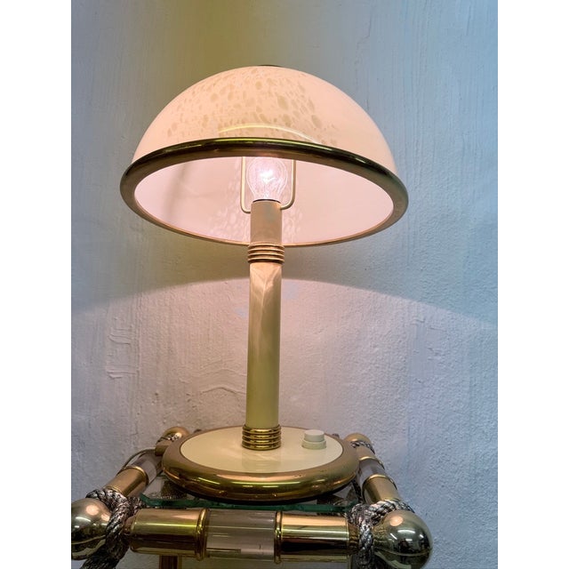 Italian Murano Glass Mushroom Table Lamp from F. Fabbian, 1970s For Sale - Image 11 of 15