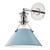 Hudson Valley Lighting Mark D. Sikes Painted No.2 1-Light Wall Sconce, Polished Nickel/Blue Bird For Sale