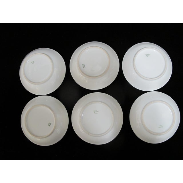 Ceramic T&v Limoges France Art Nouveau Yellow & Gold Flower Small Bowl or Saucer Set For Sale - Image 7 of 9