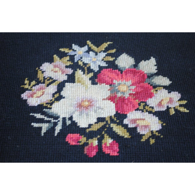 Antique High Armed Needlepoint Bench For Sale - Image 12 of 12