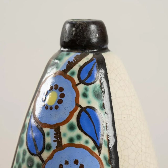 Art Deco Ceramic Vase by Louis Dage, 1925, in Flawless conditions. Designed 1920 to 1949 This piece has an attribution...