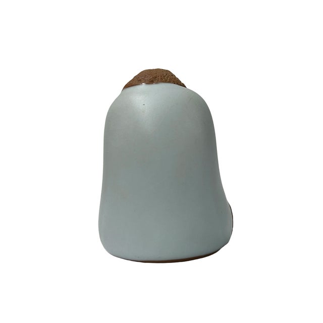 Small Miniature Contemporary Ceramic Damo Bodhidharma Figure For Sale In San Francisco - Image 6 of 7