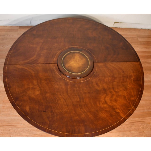1930s Weiman English Regency Mahogany & Leather Top , Flip-Top Coffee Table For Sale - Image 10 of 18