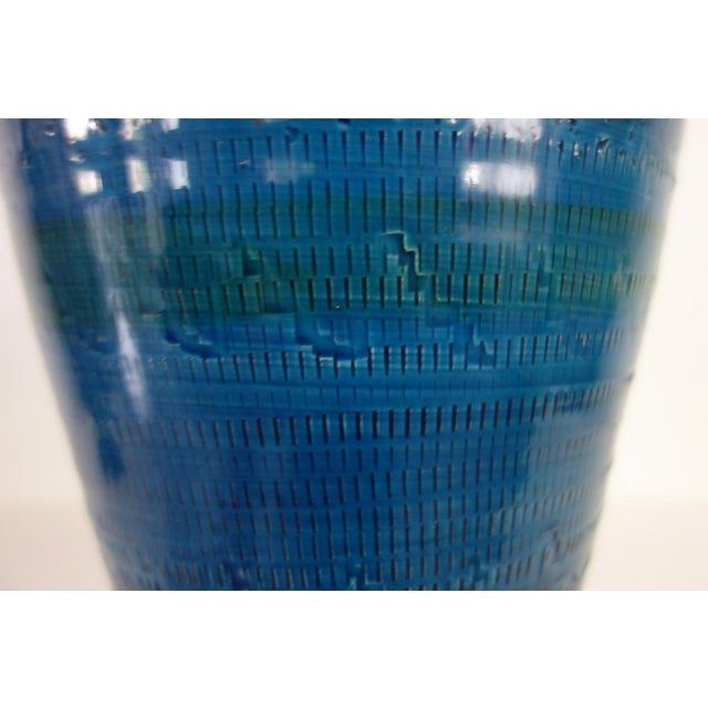 Ceramic Large Lidded Ceramic Vase in the style of Bitossi, Italy, 1970s For Sale - Image 7 of 14