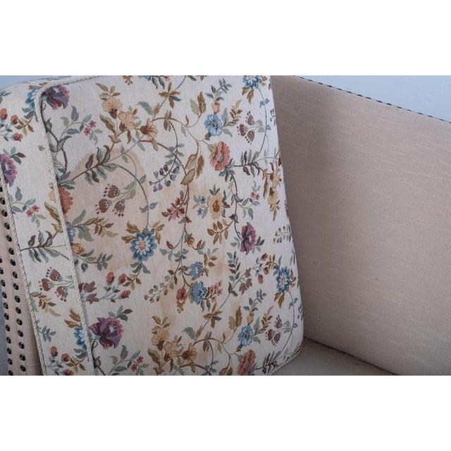 Textile Vintage Velvet Knole Sofa with Floral Cushions, 1950s For Sale - Image 7 of 12