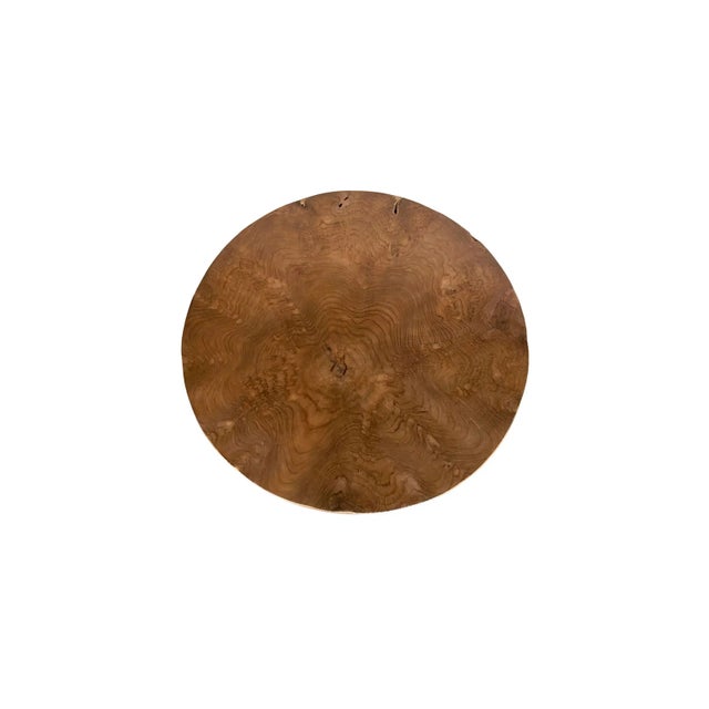 Contemporary Hand-Carved Teak Burl Wood Side Table, Organic Modern Design, Stunning Textures For Sale - Image 3 of 5