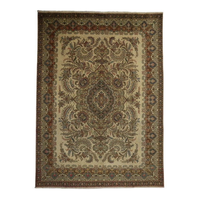 Vintage Persian Tabriz Rug - 09'08 x 13'03 For Sale