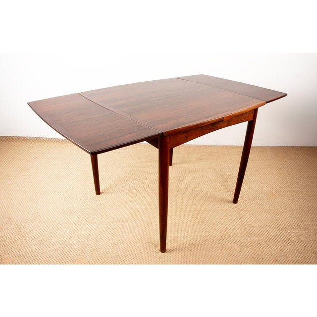 1960s Danish Extendable Table in Rosewood and Felt by Carlo Jensen for Hundevad & Co, 1960 For Sale - Image 5 of 13