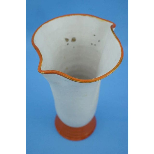 20th Century Art Deco Ceramic Vase with Futuristic Elements by Manlio Trucco for La Fenice, Albisola, Italy, 1920s For Sale - Image 11 of 18