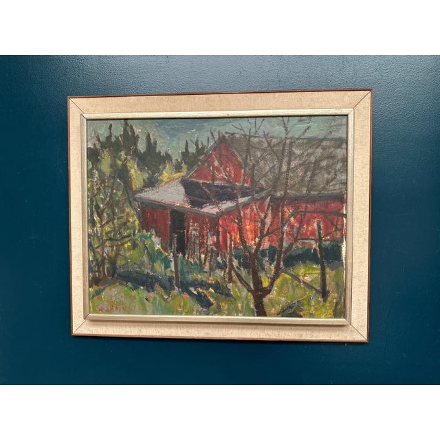Svän Grandin, Barn, 1950s, Oil on Panel, Framed For Sale - Image 14 of 14