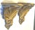 Gold Mid Century Italian Plaster Shell Form Wall Brackets- A Pair For Sale - Image 8 of 17