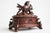 Wood Large Antique 19th Century Swiss Black Forest Oval Jewelry Box in Walnut, 1880 For Sale - Image 7 of 8