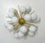 Not Yet Made - Made To Order 21st Century Mezzo Polished Brass Glossy White Murano Flush Mount by Fabio LTD For Sale - Image 5 of 9