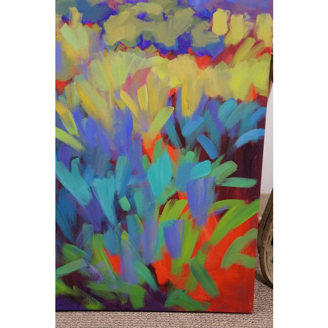 Pink Betty Anglin Smith 1998 Ashepoo Marshland Oil Painting on Canvas 50" For Sale - Image 8 of 11