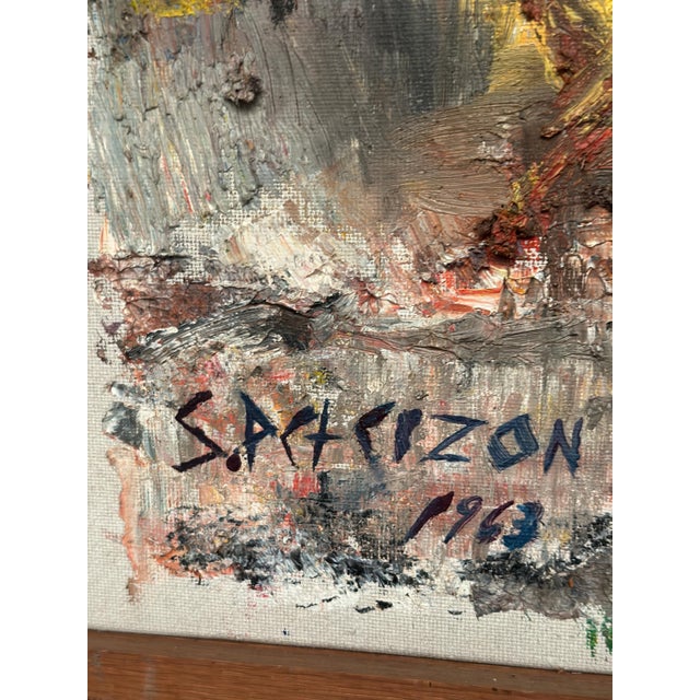 S. Pctcizon, Abstract Landscape, 1963, Oil on Canvas, Framed For Sale - Image 11 of 18
