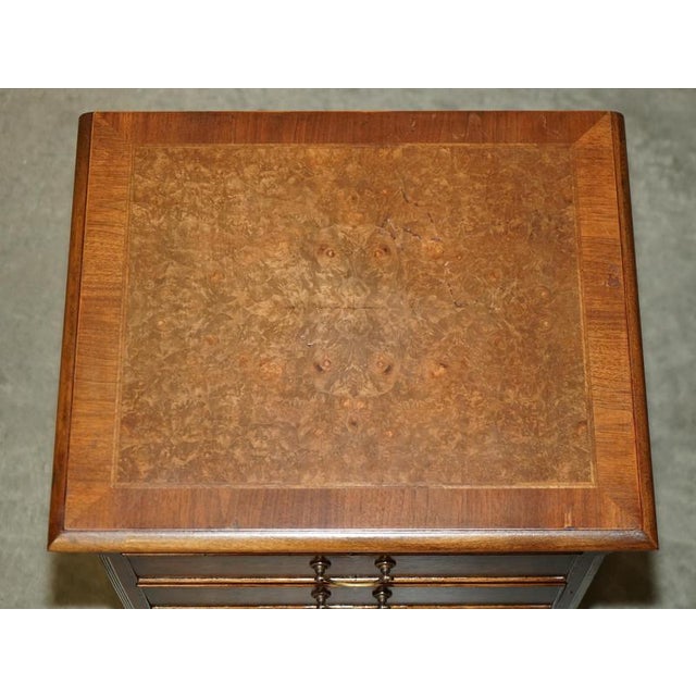 Vintage Burr Walnut Nightstands, Set of 2 For Sale - Image 18 of 18
