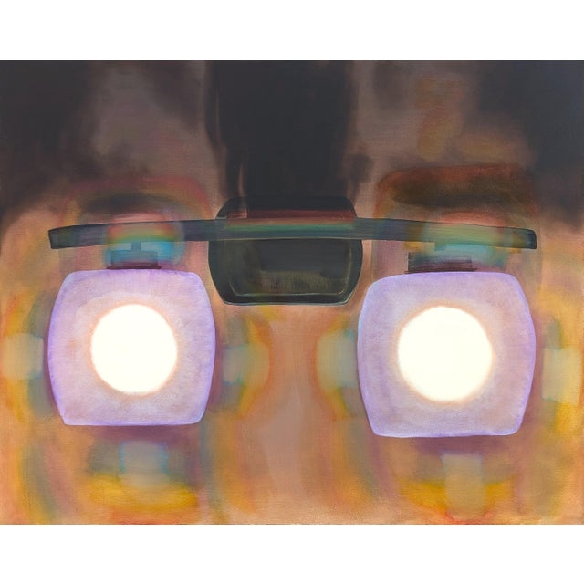 Tommy Taylor "Friend's House" Contemporary Jewel Toned Abstract Close Up of Car Lights, 2023 For Sale